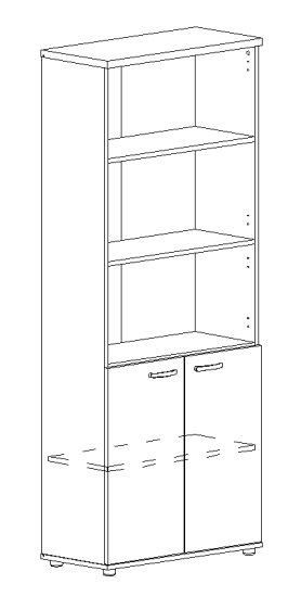 Шкаф для документов полузакрытый мокко премиум / венге